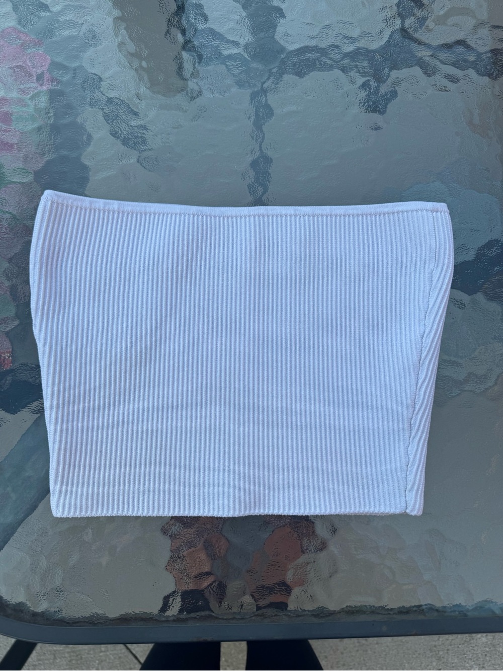 Aritzia White Ribbed Tube Shirt - Women